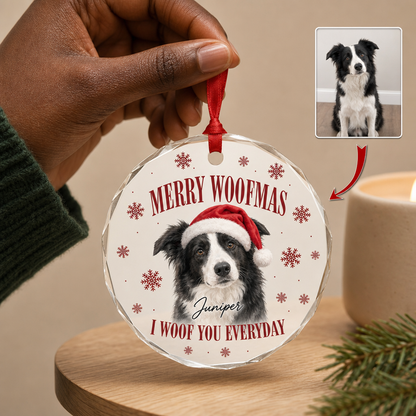 Merry Woofmas – Personalized Photo Ornament – Christmas Gift hero-6a7d34789fba619e2a4e4600.png