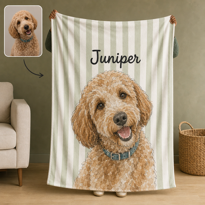 Juniper – Personalized Photo Blanket – Dog Lover Gift hero-6a7d35b89fba619e2a4e4610.png