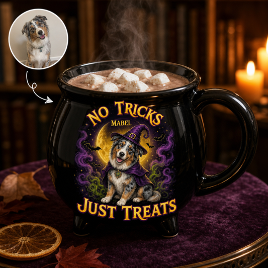No Tricks Just Treats – Personalized Photo Halloween Black Ceramic Witch Mug – Halloween Gift hero-6a7d6950dfa8a8ae8f900b28.png