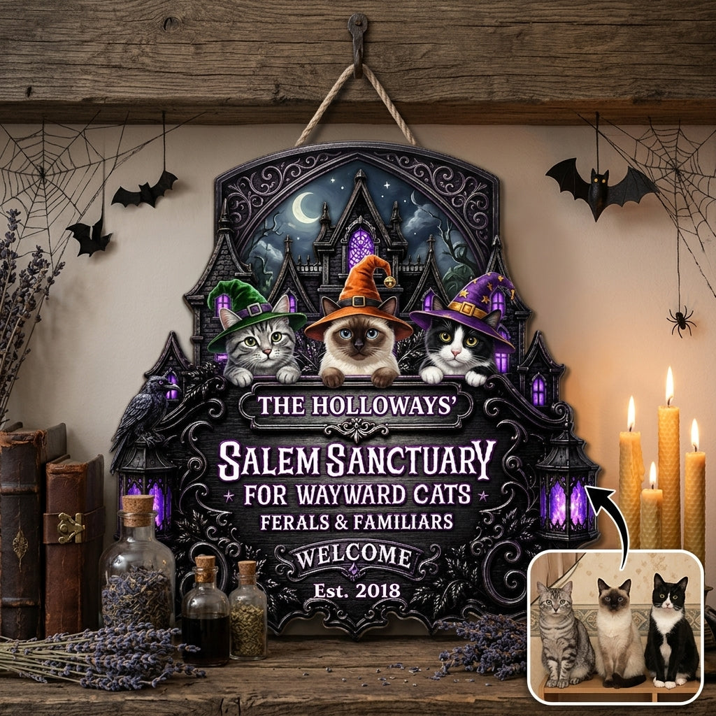 The Holloways' – Personalized Photo Wood Sign – Halloween Gift hero-6a7e72740d5d640ee79cd5a2.jpg