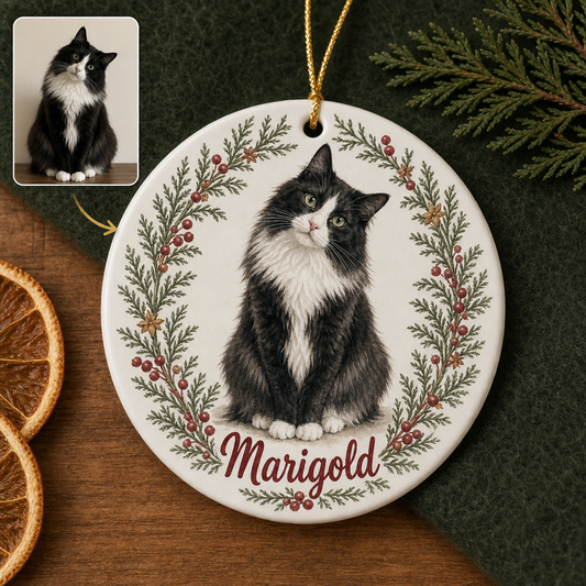 Custom Pet Portrait Christmas Ornament from Photo – Personalized Cat Name Gift hero-6a7ebc1d0cfdd978ea024290.png
