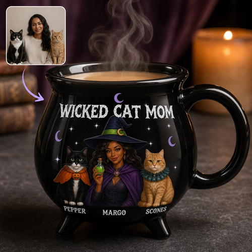 Wicked Cat Mom – Personalized Photo Halloween Black Ceramic Witch Mug – Halloween Gift hero-6a7ebc520cfdd978ea024292.png