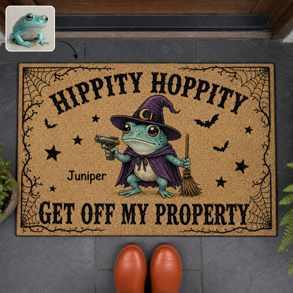Hippity Hoppity – Personalized Photo Doormat – Halloween Gift hero-6a7ebd11499642cfece3a2ce.png
