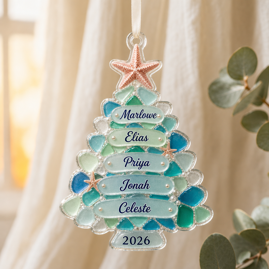 Personalized Sea Christmas Tree Ornament – Custom Family Names Acrylic Keepsake hero-6a7ebd57499642cfece3a2d0.png