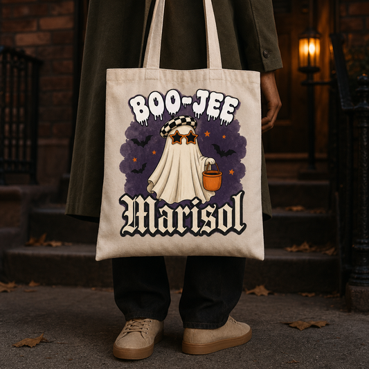 Personalized Retro Ghost Tote Bag – Custom Name Halloween Trick or Treat Bag – Halloween Gift hero-6a7ebe2c499642cfece3a2d4.png