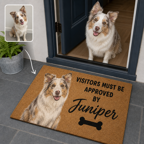 Visitors Must Be – Personalized Photo Doormat – Dog Lover Gift hero-6a7eec2ae8a65adbeacf4832.png