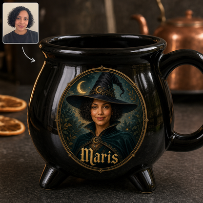 Custom Photo Halloween Black Ceramic Witch Mug - Personalized Halloween Gifts For Wife, Daughter, Besties, Sisters, Mom, Yourself hero-6a7fd112fd40fb5b28c5f232.png