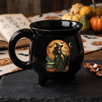 Personalized Halloween Black Ceramic Witch Mug - Custom Name, Spooky Halloween Gift hero-6a7fd97a5275944cfb45bfcb.jpg