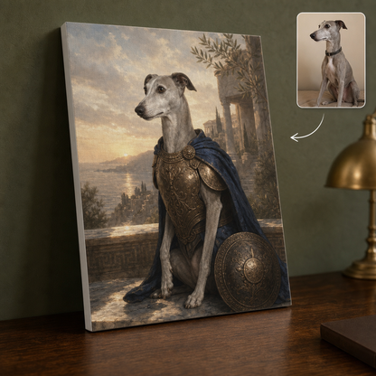 Custom Renaissance Pet Portrait Canvas from Photo – Personalized Dog Knight Wall Art hero-6a7fdfdb5275944cfb45bfda.png