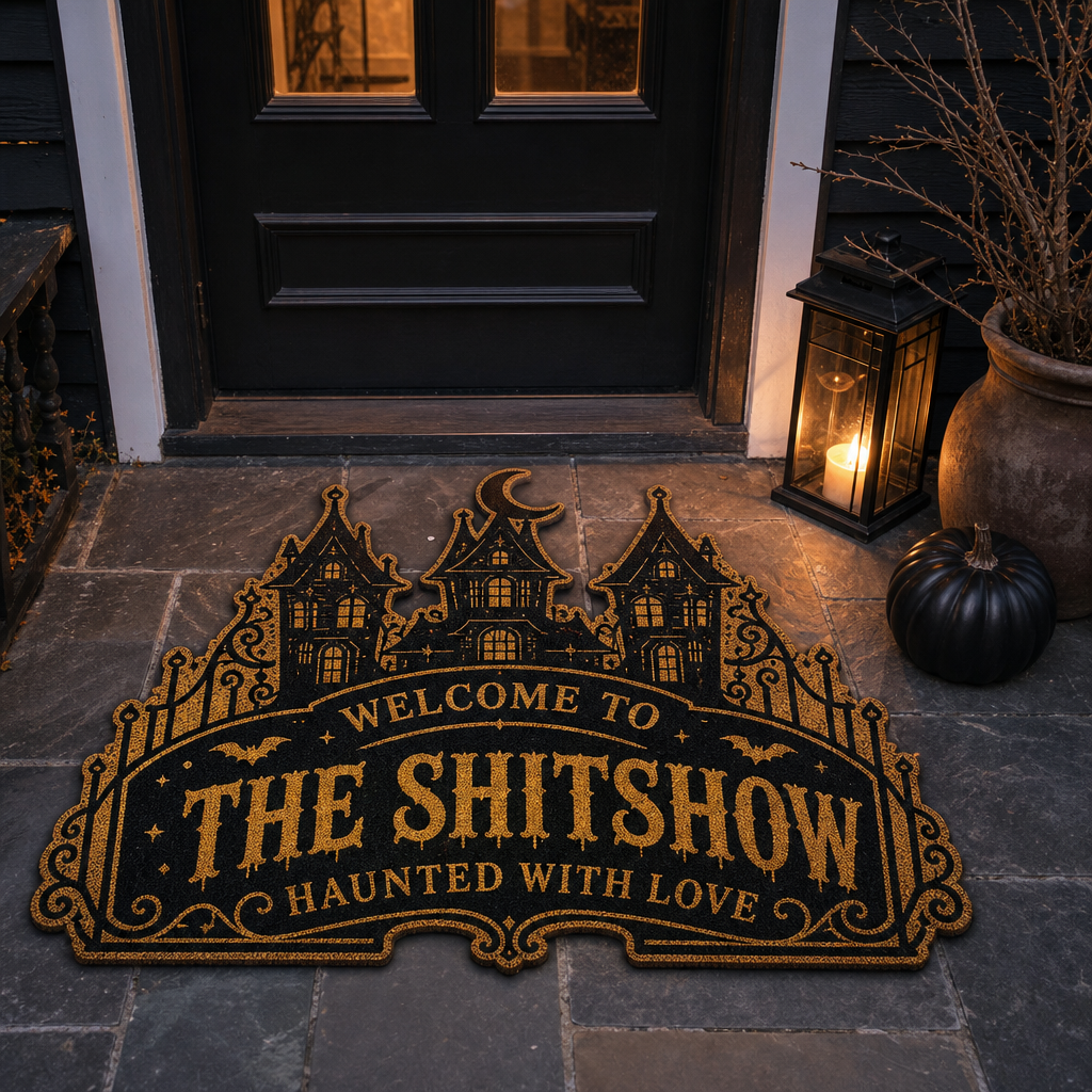 Haunted With Love – Custom Shape Doormat (ZB) – Halloween Gift For Friends, Family hero-6a8292d6d2a44ea0d699734a.png