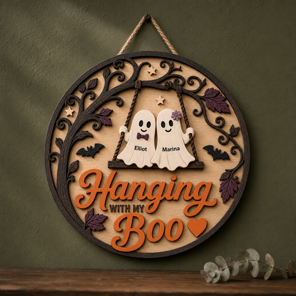 Hanging WITH MY Boo – Personalized Wood Sign – Halloween Gift For Couple hero-6a8293b8d2a44ea0d6997353.png