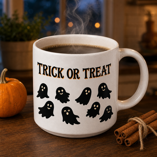 Trick or Treat – Personalized Pottery Mug – Halloween Gift For Friends, Family hero-6a8417f93478c5a0e36c5a03.png
