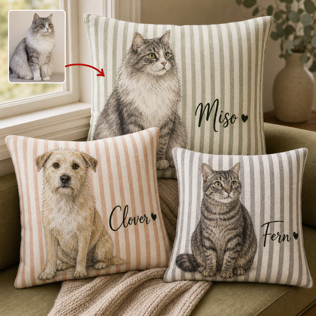 Custom Pet Portrait Pillow from Photo – Personalized Dog & Cat Name Throw Pillow hero-6a865b8f2614ea18e0129dd1.png