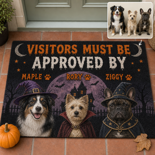 Visitors Must Be Approved By – Personalized Photo Doormat – Halloween Gift hero-6a865dc32614ea18e0129deb.png