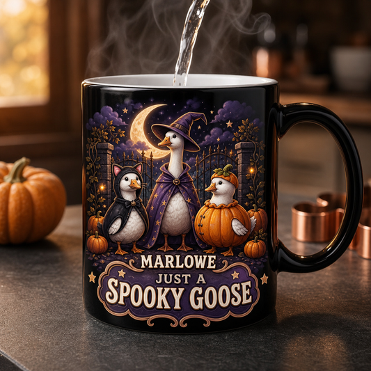 Just a Spooky Goose – Personalized Mug – Magic Halloween Gift hero-6a865ddc2614ea18e0129ded.png