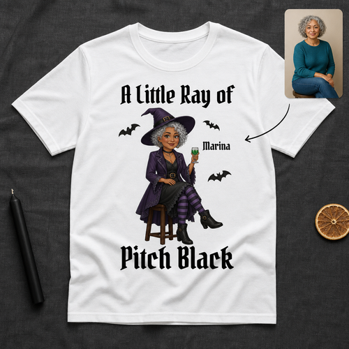 A Little Ray of Pitch Black – Personalized Photo T-shirt – Halloween Gift hero-6a865f10b1b3cd1f0efb749d.png