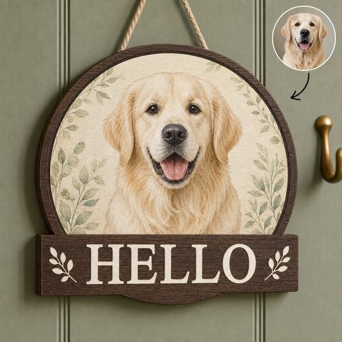 Hello – Personalized Photo Wood Sign – Dog Lover Gift hero-6a865f2eb1b3cd1f0efb749f.png