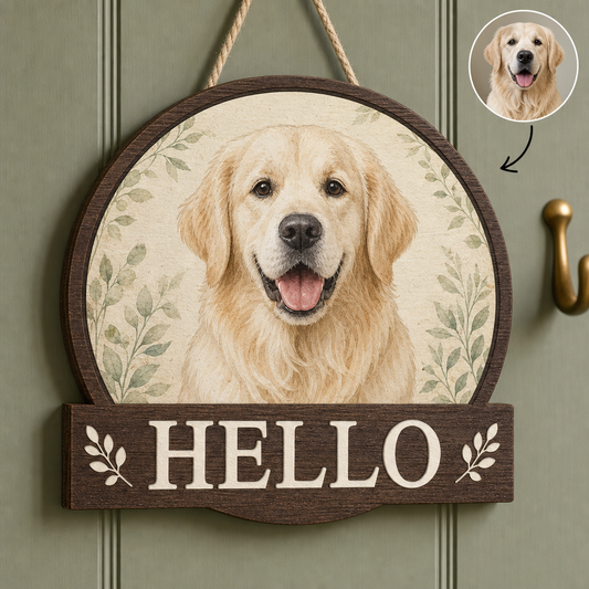 Hello – Personalized Photo Wood Sign – Dog Lover Gift hero-6a865f2eb1b3cd1f0efb749f.png