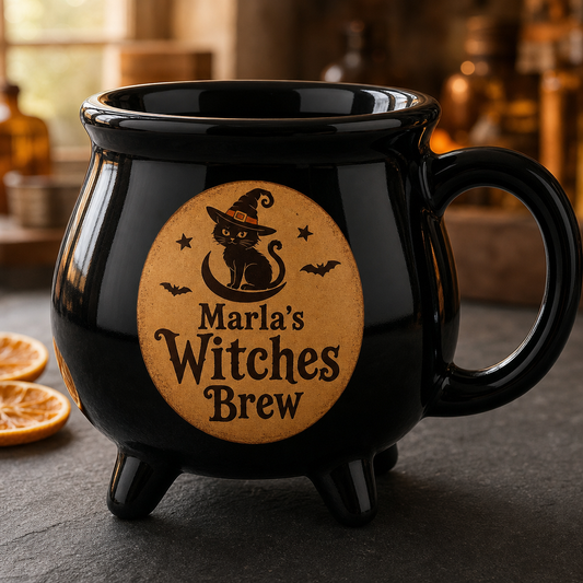 Witches Brew – Personalized Halloween Black Ceramic Witch Mug – Halloween Gift For Hers hero-6a866167c81da78f14943032.png