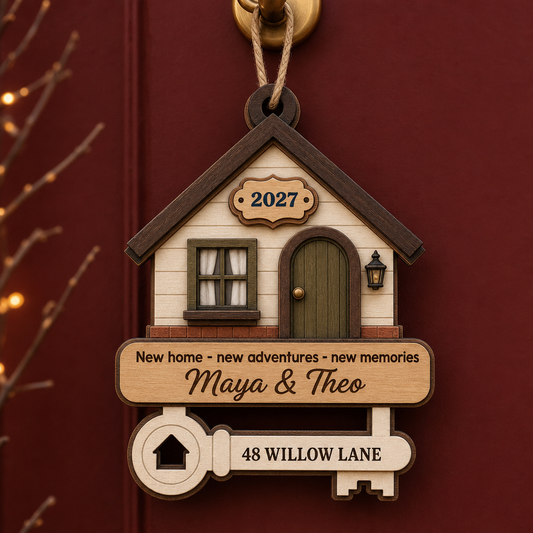 New Home  – Personalized 3-Layered Wood Ornament – Christmas Gift hero-6a8661cec81da78f14943036.png