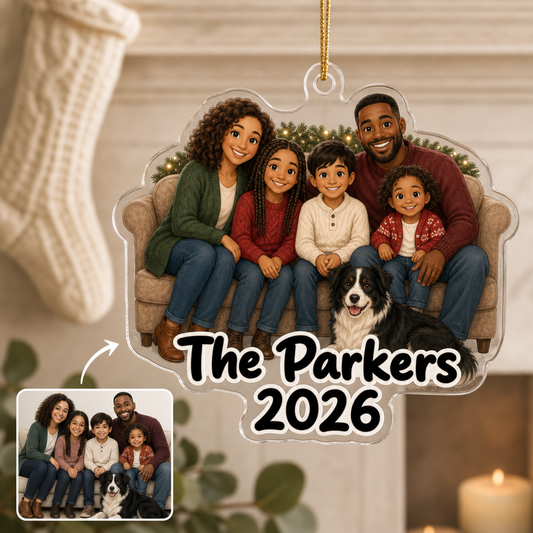 The Parkers 2026 – Personalized Photo Shape Ornament – Christmas Gift For Family hero-6a86623fc81da78f14943038.png