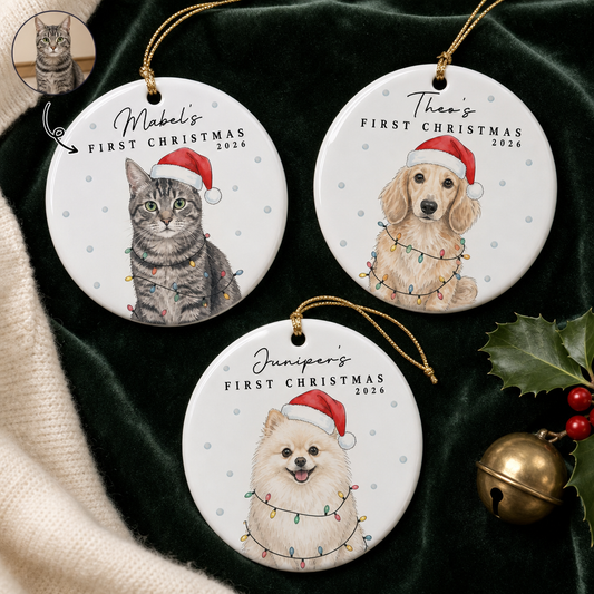 [Name]'s FIRST CHRISTMAS 2026 – Personalized Photo Ornament – Christmas Gift hero-6a86884618f61dad45c2426d.png