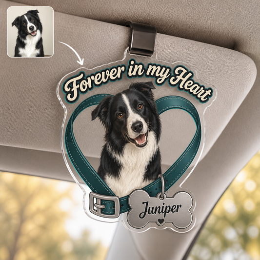 Forever in my Heart – Personalized Photo Car Visor Clip – Memorial Gift hero-6a86bdfe6602088834200562.png