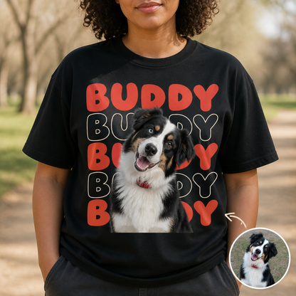 Buddy Buddy Buddy Buddy Buddy – Personalized Photo T-shirt – Dog Lover Gift hero-6a86cc3a9b9fa0f9d179c63f.png