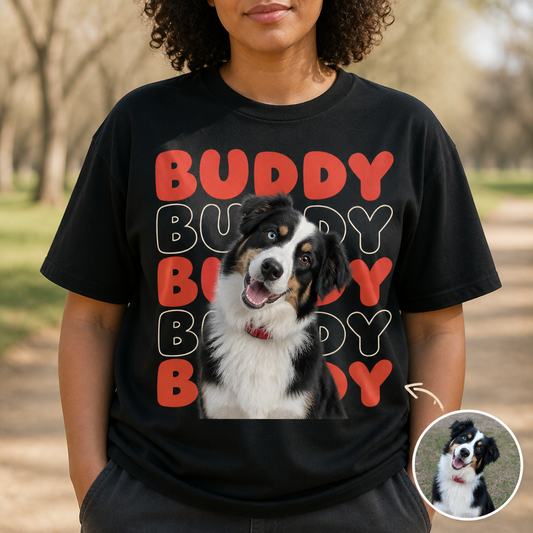Buddy Buddy Buddy Buddy Buddy – Personalized Photo T-shirt – Dog Lover Gift hero-6a86cc3a9b9fa0f9d179c63f.png