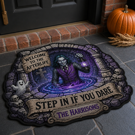 Welcome To The Afterlife – Personalized Custom Shape Doormat (ZB) – Halloween Gift hero-6a870eaba44b4072fc2e05af.png