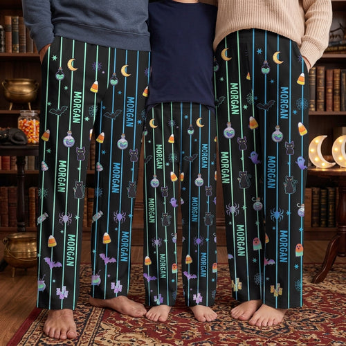 Personalized Halloween Family Pajama Pants - Custom Name Spooky Matching Lounge Pants - Gift For Friends, Gift For Family hero-6a87115feb608cf4321af471.jpg
