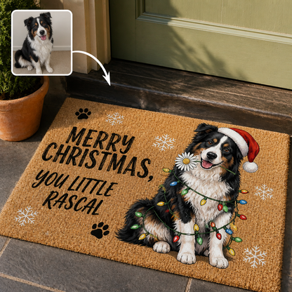 Merry Christmas, You Little Rascal – Personalized Photo Doormat – Christmas Gift hero-6a87acd77b2699a4279da5ca.png