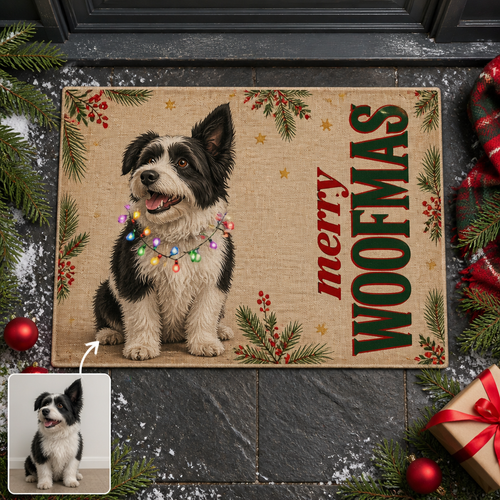 merry WOOFMAS – Personalized Photo Doormat – Christmas Gift hero-6a87acfc7b2699a4279da5cc.png