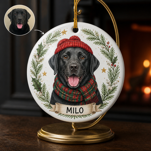Milo – Personalized Photo Ornament – Christmas Gift hero-6a87b2079b36ed8539d733b7.png