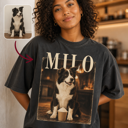 Milo – Personalized Photo T-shirt – Dog Lover Gift hero-6a87b2319b36ed8539d733bb.png