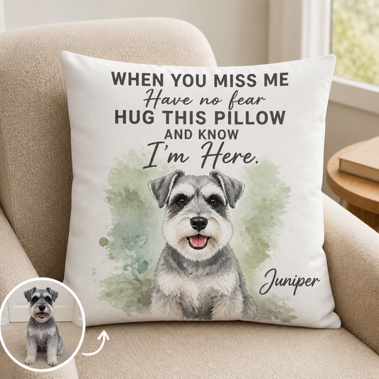 When You Miss Me – Personalized Photo Pillow – Sympathy Gift hero-6a881dfa27eba49285e296de.png