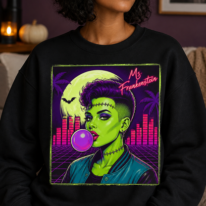 Retro Neon Monster Girl Sweatshirt – 80s Synthwave Halloween Horror Sweater, Vaporwave Spooky Season Shirt hero-6a8874cbca6052787d461278.png