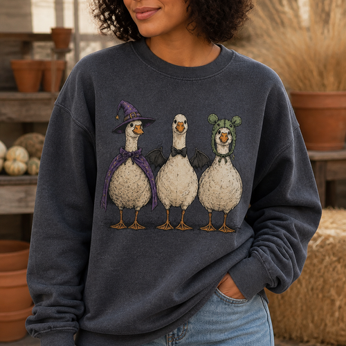 Funny Halloween Goose Sweatshirt – Spooky Costume Geese Graphic Sweater, Cute Halloween Gift for Goose Lovers hero-6a8874edca6052787d46127a.png