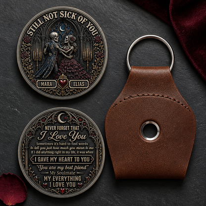 Still Not Sick of You Personalized Gothic Couple Keychain – Custom Skeleton Love Token, Romantic Halloween Gift for Husband, Wife or Partner hero-6a89cacee1cef07182d87484.png