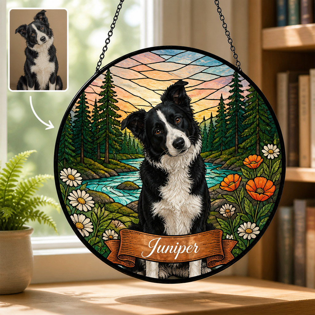 Personalized Stained Glass Pet Suncatcher – Custom Dog Portrait Memorial hero-6a8bb0165da330d88ff74136.png