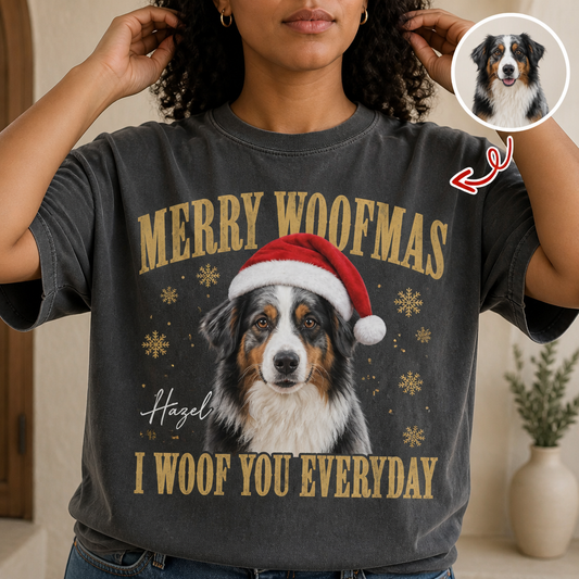 Merry Woofmas – Personalized Photo T-shirt – Christmas Gift hero-6a8bb47f5da330d88ff74141.png
