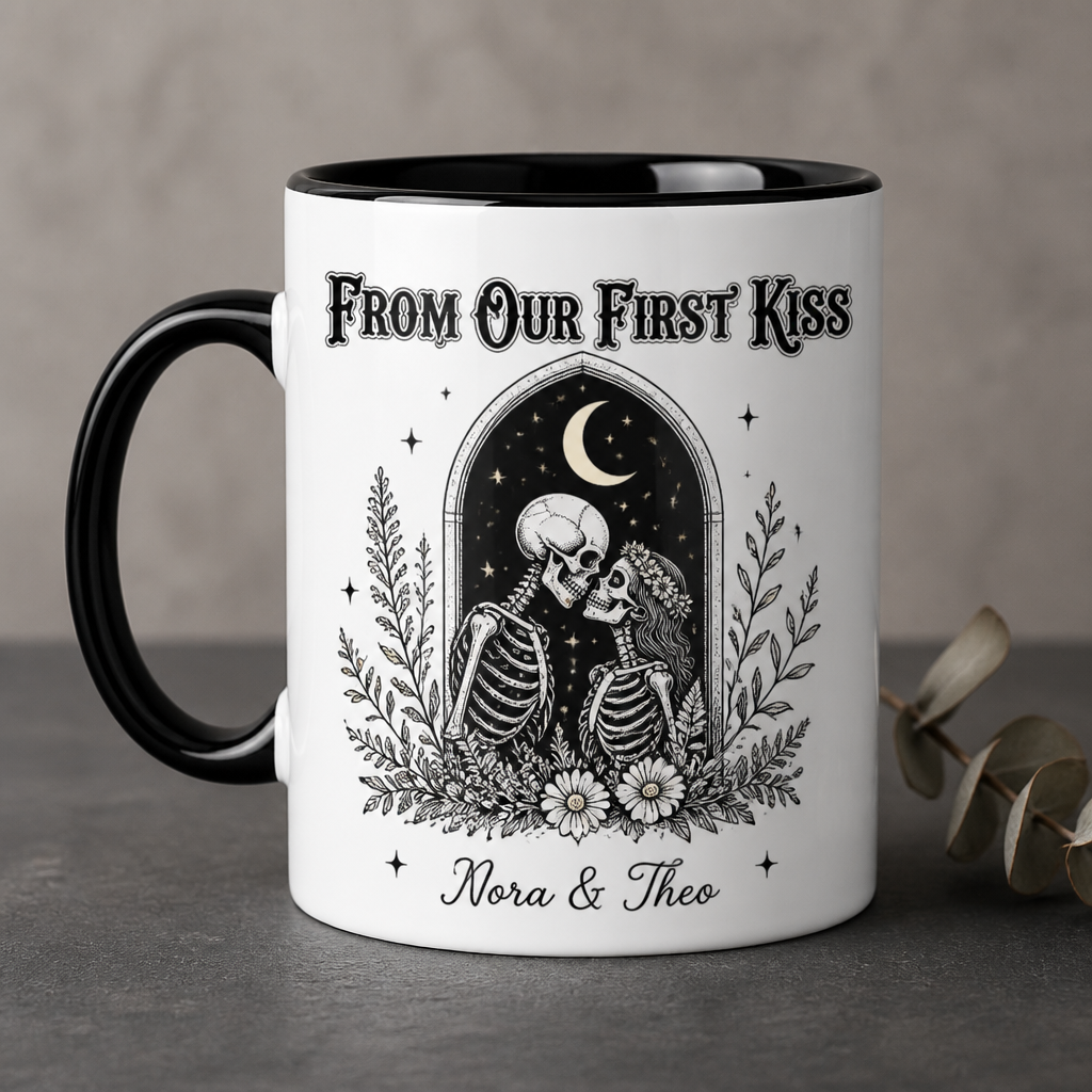 From Our First Kiss – Personalized Mug – Halloween Gift For Couple hero-6a8c301bbe4de24ffcd71334.png