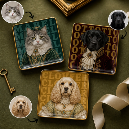Custom Royal Pet Portrait Coaster from Photo – Personalized Renaissance Dog & Cat Name Gift hero-6a8d0396039bcba2fb24d2d0.png