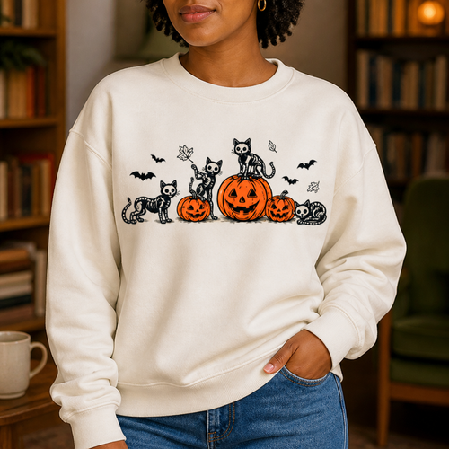 Dark Cat Sweatshirt – Spooky Pumpkin Halloween Sweatshirt, Vintage Black Cat Lover Gift hero-6a8d82353eae2755fd829ef6.png