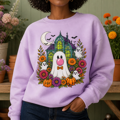 Boo & Bloom Bubblegum Ghost Sweatshirt – Colorful Haunted House Floral Halloween Sweater, Cute Spooky Season Gift for Her hero-6a8d82c93eae2755fd829f08.png