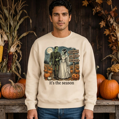 It’s the Season Monster Couple Sweatshirt – Vintage Pumpkin Patch Halloween Sweater, Spooky Fall Date Night Gift hero-6a8e4a2afa19bf7517631fd2.jpg