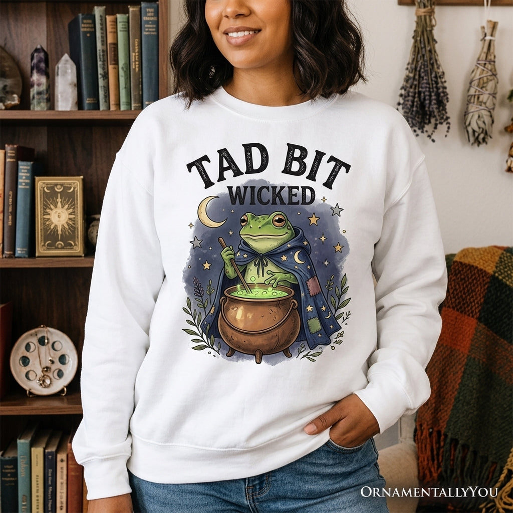Tad Bit Wicked Frog Witch Sweatshirt – Whimsical Cauldron Halloween Sweater, Cute Spooky Season Gift for Her hero-6a8e4a85fa19bf7517631fd6.jpg