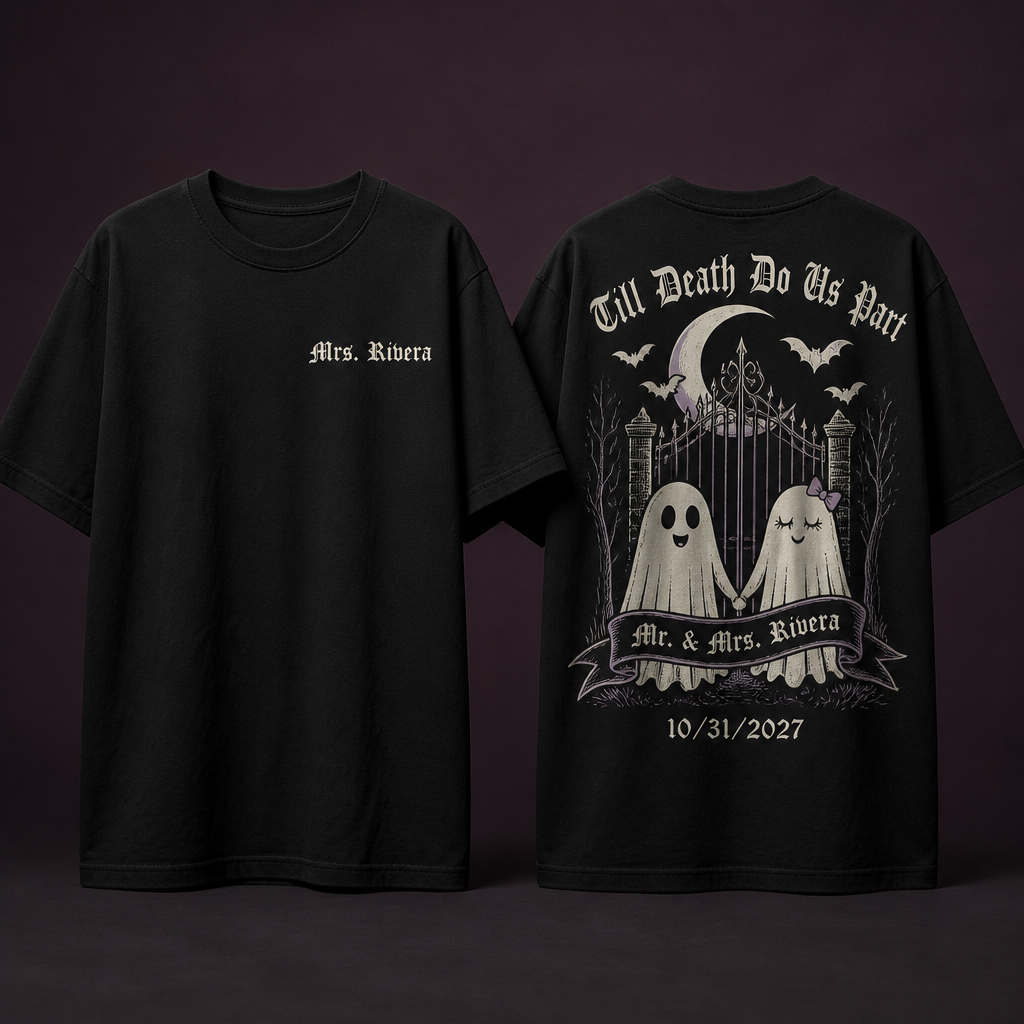 Till Death Do Us Part Ghost Couple T-Shirt – Personalized Mr. & Mrs. Halloween Wedding Shirt, Custom Bride and Groom Spooky Newlywed Gift hero-6a8e4e57fa19bf7517631fe4.png