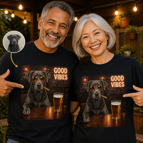 Good Vibes – Personalized Photo T-shirt – Birthday Gift hero-6a8e706e094e3955c9e9f750.png