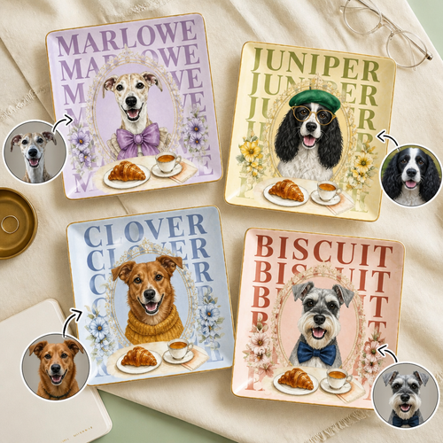 Custom Pet Portrait Jewelry Dish from Photo – Personalized Dog Name Ceramic Trinket Tray hero-6a8e98c9b3f97f2aa7a211e9.png